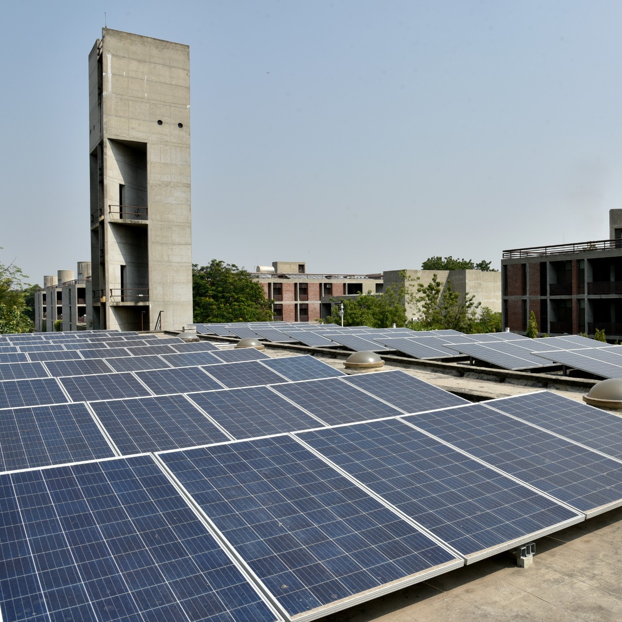 Solar power installation on the IIMA campus