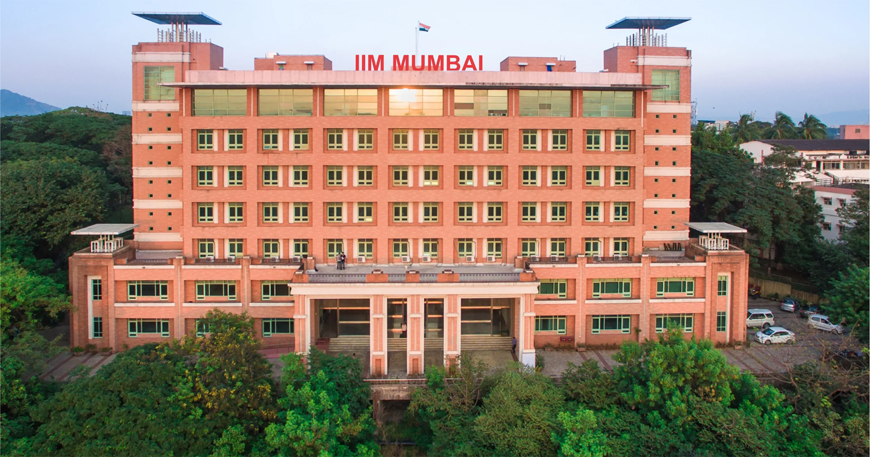 IIM Mumbai academic building on the Powai campus