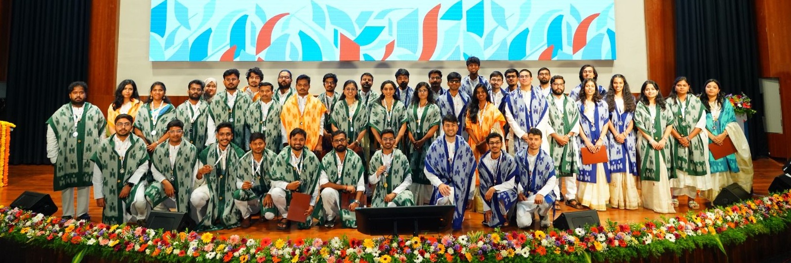Graduating students on stage at an IIT Hyderabad convocation