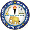 Kirori Mal College crest with elephant emblem and torch