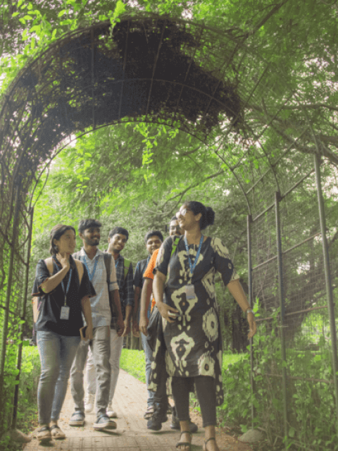 Students on the SRMIST Kattankulathur campus
