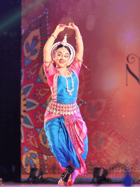 A classical dance performance at an SRMIST campus festival